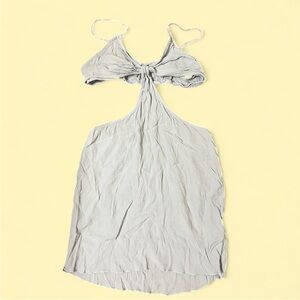 Stylish Baby Blue Backless Dress